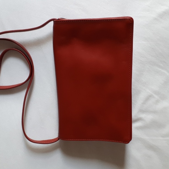 Zara Red Leather Crossbody Bag - Picture 3 of 7
